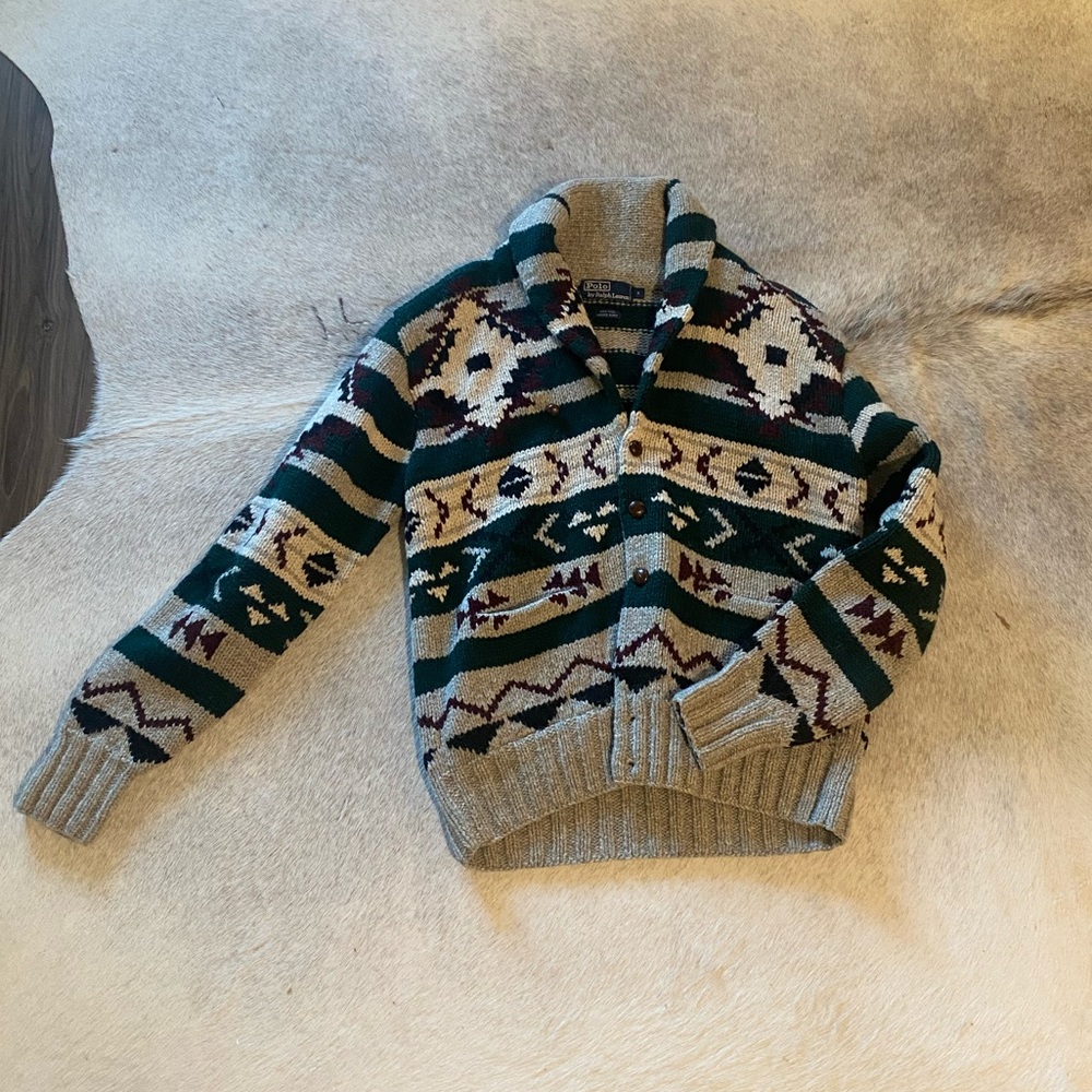 COPY - RARE Vintage Ralph Lauren Aztec Knit Cardigan